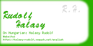 rudolf halasy business card